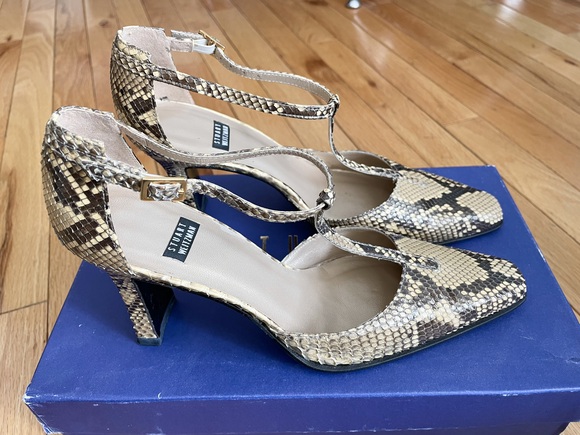 Stuart Weitzman Python Heels Size 6 - Picture 1 of 7